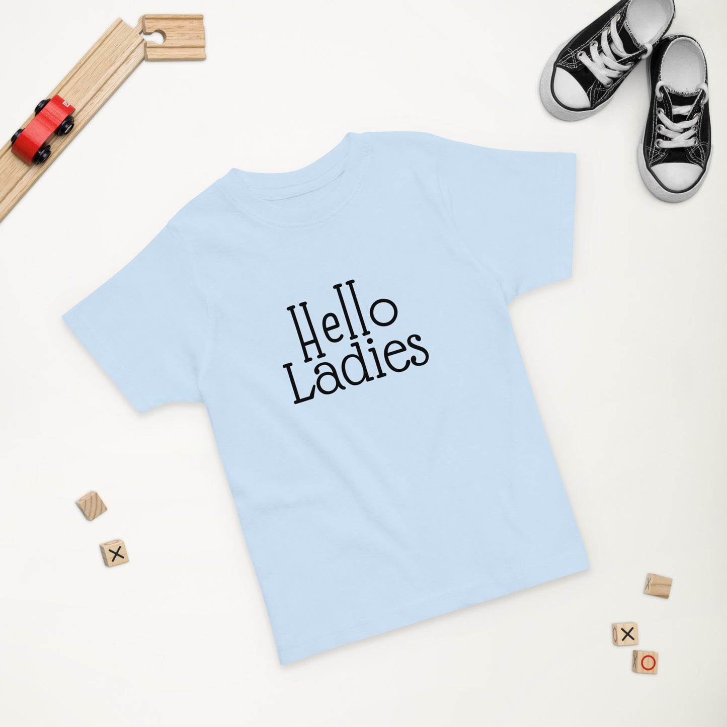 Hello Ladies Black Letters