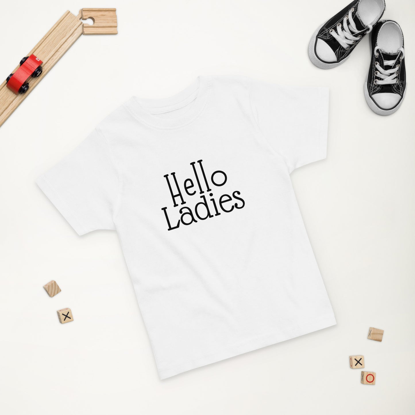 Hello Ladies Black Letters